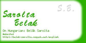 sarolta belak business card